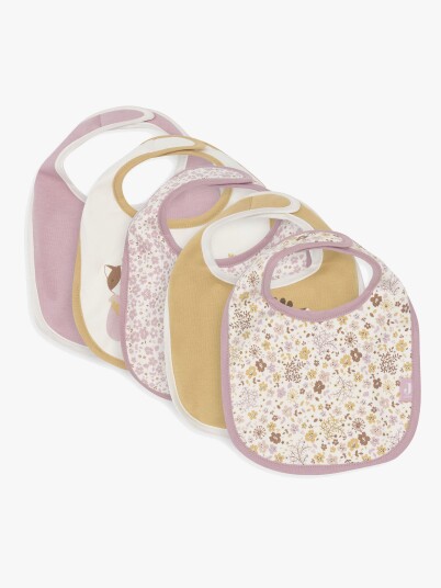 Jollein Bandana Tøysmekke Vanntett 5 Pakk Flower Fairies