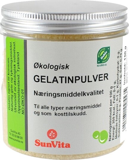 Sunvita gelatinpulver 150 gr Sunvita gelatinpulver 150 gr
