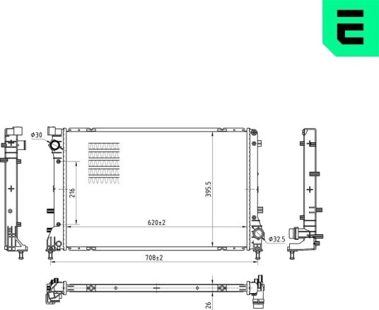 ERA 673170 Radiator motorkjøling