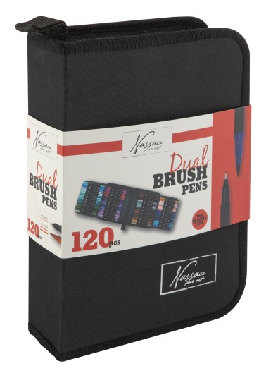 Nassau Fine Art Brush Marker Dual 120-set + etui Nassau Fine Art Brush Marker Dual 120-set + etui