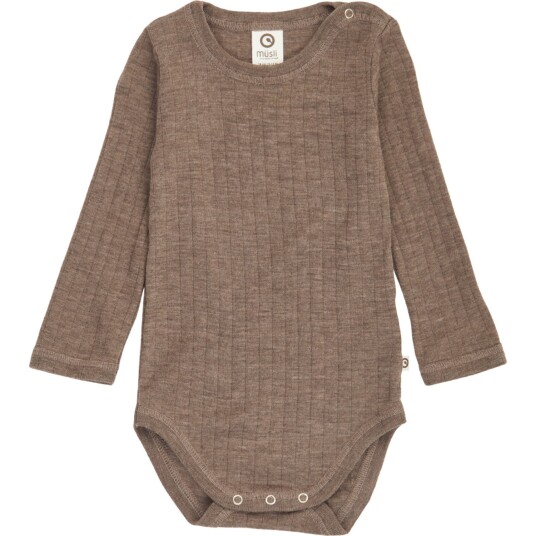 Müsli Walnut Melange Woolly Rib L/S Body 80