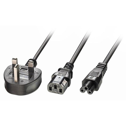 LINDY Y-Power Cable G (UK) to C13+C5. Black. 2.5m Factory Sealed LINDY Y-Power Cable G (UK) to C13+C5. Black. 2.5m Factory Sealed