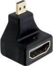 Delock Hdmi Adapter 19 Pin Micro Hdmi Type D Hann Til Hdmi Hunn 90° Kontakt