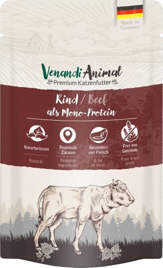 Venandi Animal Våtfôr Monoprotein Okse 12 X 125 G