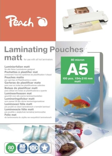Peach Peach S Pp580 30 Gjennomsiktig Matt A5 0,08 Mm 154 Mm 216 Mm