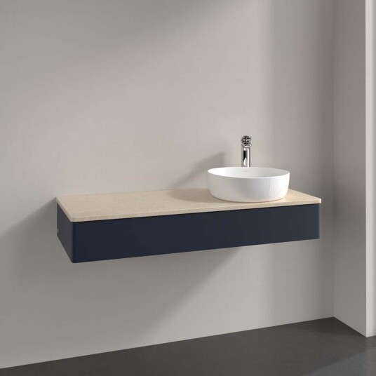 Villeroy & Boch Antao Servantskap med 1 skuff 120x50x19 cm u/lys Blå Matt/Crème