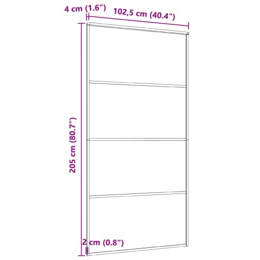 vidaXL Skyvedør aluminium og ESG-glass 102,5x205 cm svart vidaXL Skyvedør aluminium og ESG-glass 102,5x205 cm svart