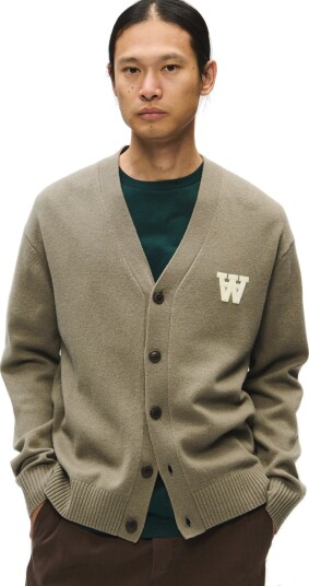 WOOD WOOD Wwtay Cardigan 25081 Khaki green XL