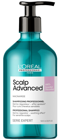 L'Oréal Professionnel Scalp Advanced 500 ml Anti-Discomfort Sjampo for Sensitiv Hodebunn