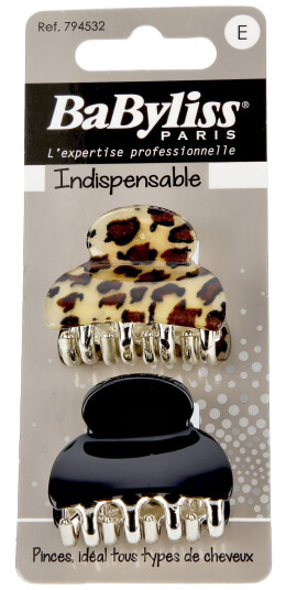 BaByliss Paris Accessories Croco Hair Clip Patterned 2 pcs BaByliss Paris Accessories Croco Hair Clip Patterned 2 pcs
