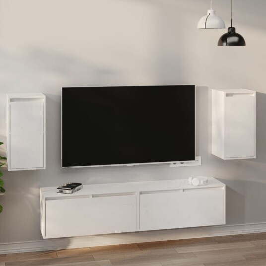 vidaXL Veggskap 2 stk hvit 30x30x60 cm heltre furu vidaXL Veggskap 2 stk hvit 30x30x60 cm heltre furu