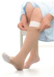 Jobst Ulcercare Behandlerstrømpe 2-i-1, beige