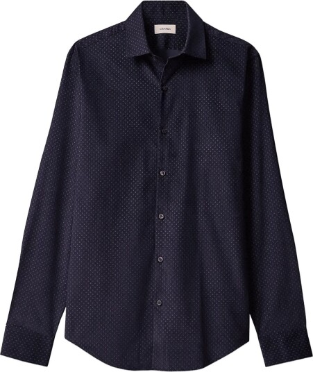 Calvin Klein Slim Cord Prt   Navy   42