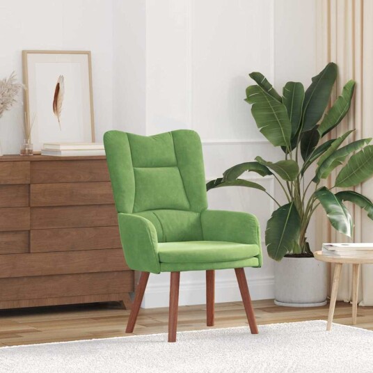 Avslappende stol Lysegrønn 63 x 67 x 94 cm Fløyel Avslappende stol Lysegrønn 63 x 67 x 94 cm Fløyel