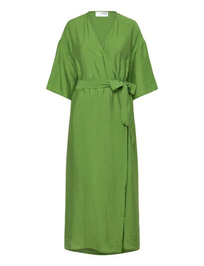 Selected Slfvilmi 3/4 Ankle Wrap Dress Green 34 Selected Slfvilmi 3/4 Ankle Wrap Dress Green 34