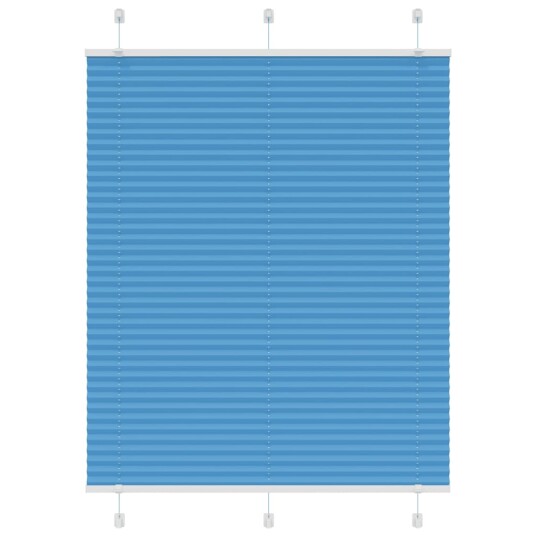 plisségardin blå 110x100 cm Stoff Bredde 109,4 Polyester