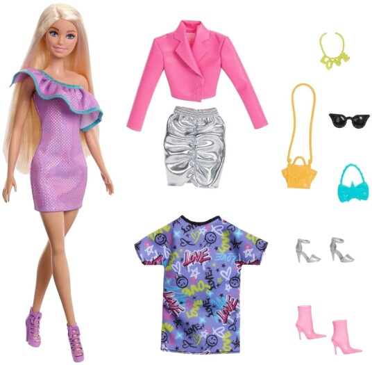 Barbie Fashion Dukke med Tøy Og Tilbehør 3+år Barbie Fashion Dukke med Tøy Og Tilbehør 3+år