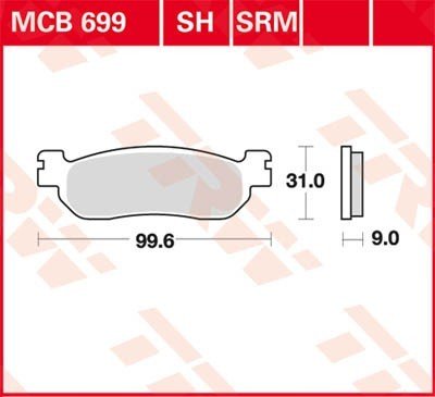 Bremseklosser TRW MCB699SH