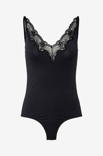 pieces Body pcLili SL Lace Svart pieces Body pcLili SL Lace Svart