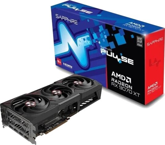 Sapphire Radeon RX 9070 XT Grafikkort med 16GB GDDR6 og PCIe 5.0