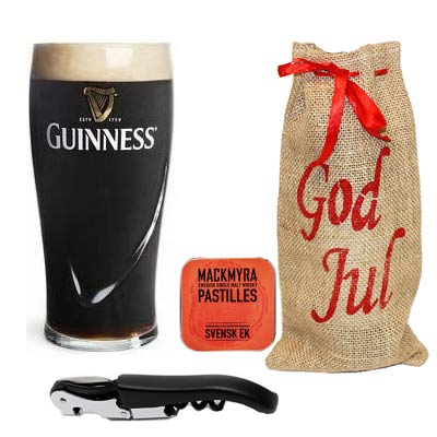 Other Brand Julegavepakke med åpner pastiller og Guinness ølglass Relief