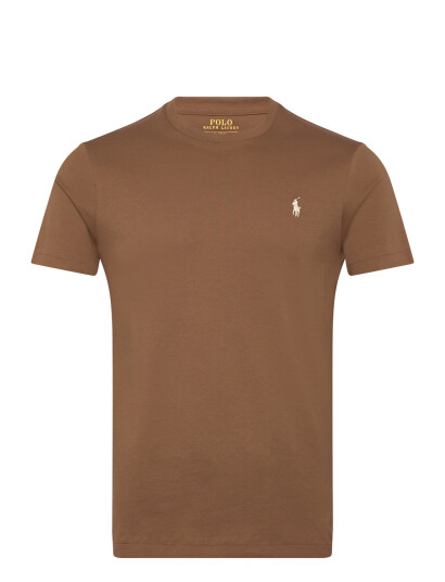Polo Ralph Lauren Custom Slim Fit Jersey Crewneck T Shirt Brown XXL