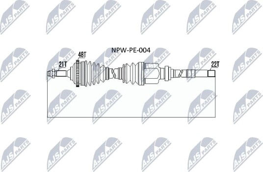 Nty Drivaksel NTY NPW PE 004 Nty Drivaksel NTY NPW PE 004