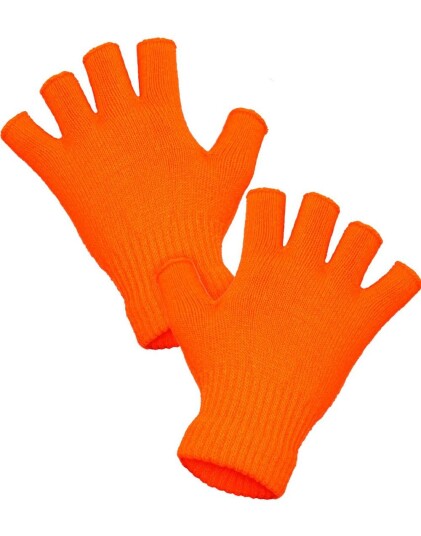 80"s Neon Orange Fingerløse Hansker