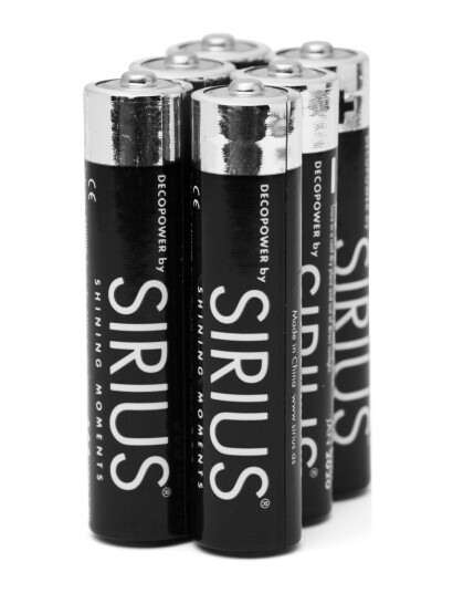 Sirius Home Decopower Batteries 6 Pcs Set Black AA Sirius Home Decopower Batteries 6 Pcs Set Black AA