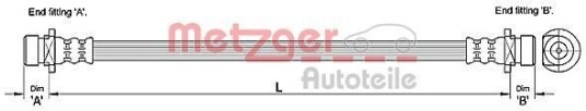 Bremseslange METZGER 4110183