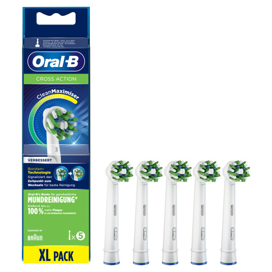 5 stk. Oral B CrossAction CleanMaximiser børstehoder