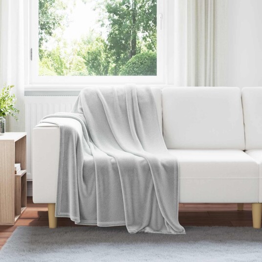 vidaXL Kastepledd 6 pcs Grå 130 x 150 cm Fleece