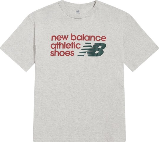 New Balance T skjorte Ash Heather New Balance 12 13 år (152 158) T skjorte Grå Grønn Rød