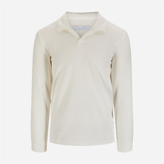 Cermino Riviera Terry Polo Long Sleeve White Cermino Riviera Terry Polo Long Sleeve White