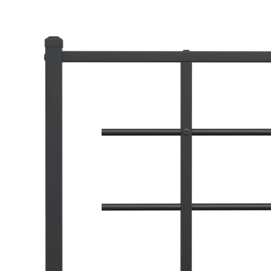 Sengegavl i metall svart 180 cm 8721012303966