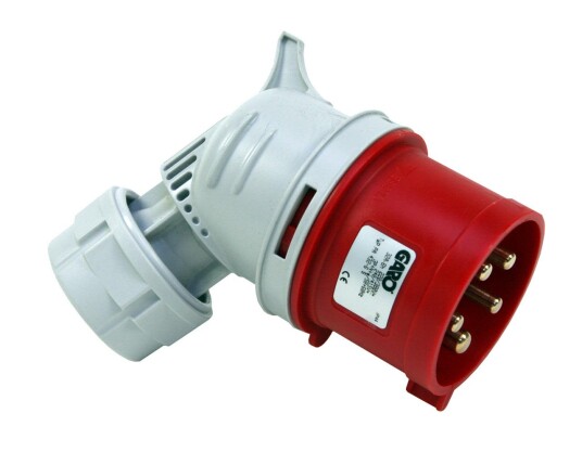 Garo PA 432-6 S Støpsel IP44 vinklet 5-polet 32 A 6 h er & kabler