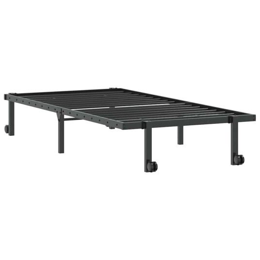 Sengeramme uten madrass sammenleggbar svart 90x190 cm stål Sengeramme uten madrass sammenleggbar svart 90x190 cm stål