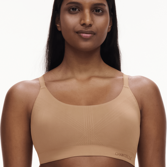 Chantelle BH Smooth Comfort Wirefree Support Bralette Lysbrun  Small Dame