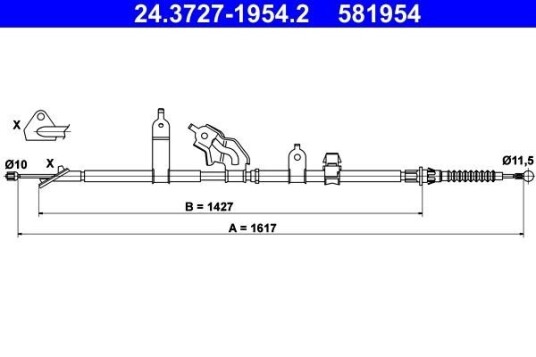 Bremsewire ATE 24.3727 1954.2