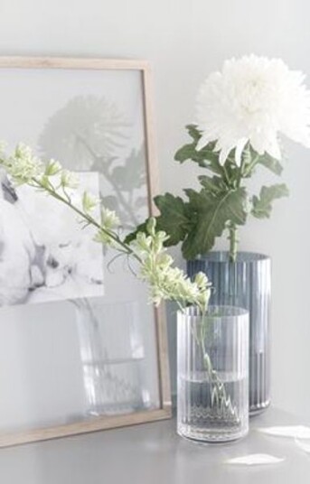 Lyngby Vase glass 31 cm lys rosa