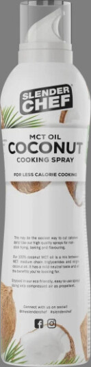 Slender Chef Coconut Cooking Spray Mct Olje   200 Ml