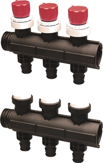 Uponor Pro 1 Q&E Fordeler 20 x 2,0 mm, G25 3 avstikk, Varme
