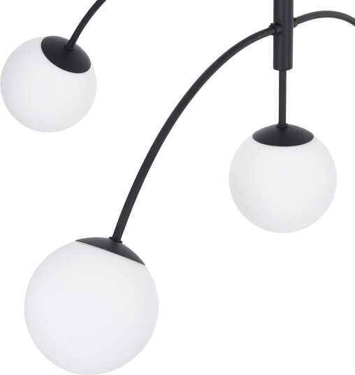 Euluna taklampe Karda svart 5-flammig