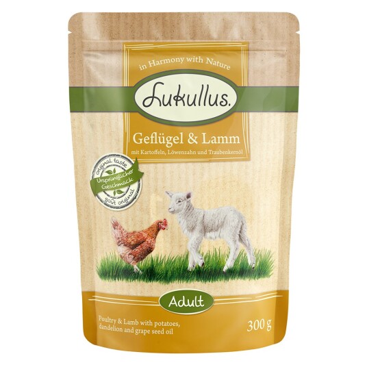 Lukullus Naturkost Kornfri 6 X 300 G Fjærkre & Lam