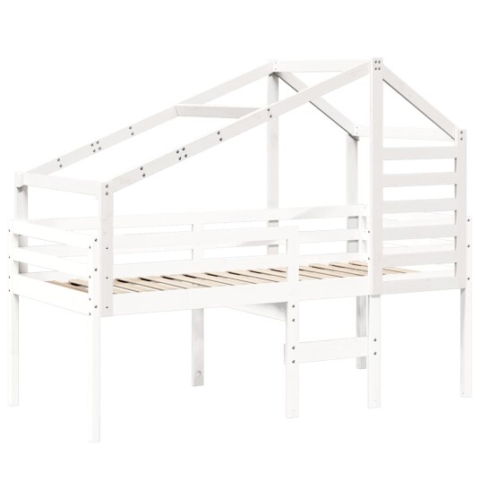 Tak for barneseng hvit 198x87x113 cm heltre furu Tak for barneseng hvit 198x87x113 cm heltre furu