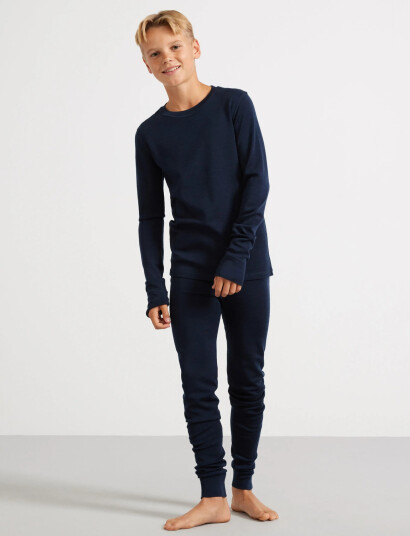 Lindex Long Johns Merino Uni Big Soli Navy 146/152