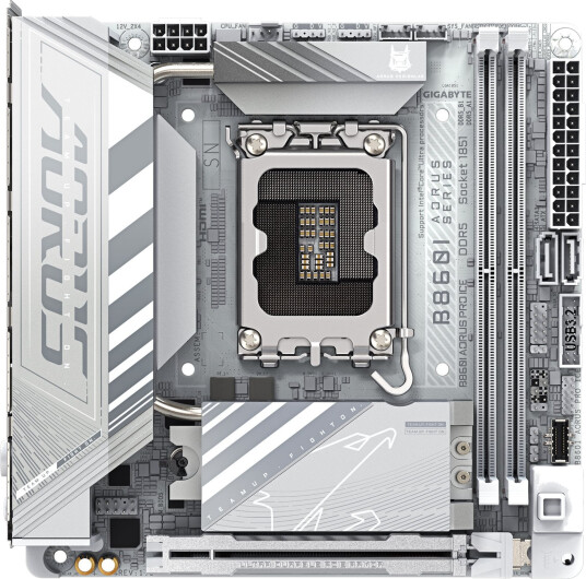 Gigabyte B860I AORUS PRO ICE Mini-ITX Hovedkort med WiFi 7 og DDR5