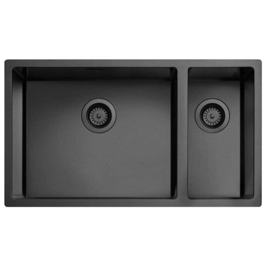 Tapwell Ta7040 PVD Kjøkkenvask B78,5xd45cm Svart Matt (TA-9422644)
