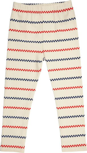 Pippi Langstrømpe Rutrand Leggings White 86/92