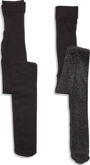 The New 2 Pack Tights Glitter/Solid Noos   MULTI   134/140
